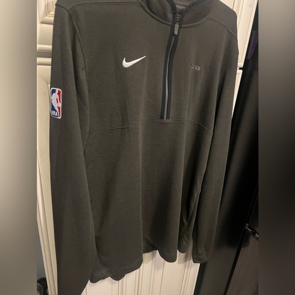 Nike Team Issued NBA Timberwolves Gray 1/4 Zip Men’s Pullover Jacket LT - Picture 3 of 8